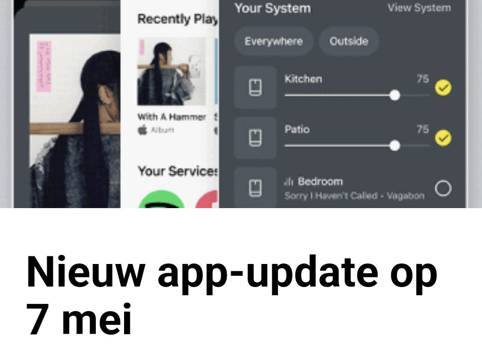 Sonos komt met vernieuwde app op 7 mei