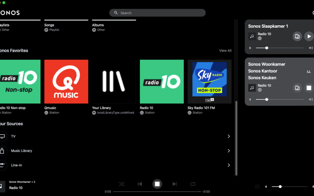 Sonos Web interface